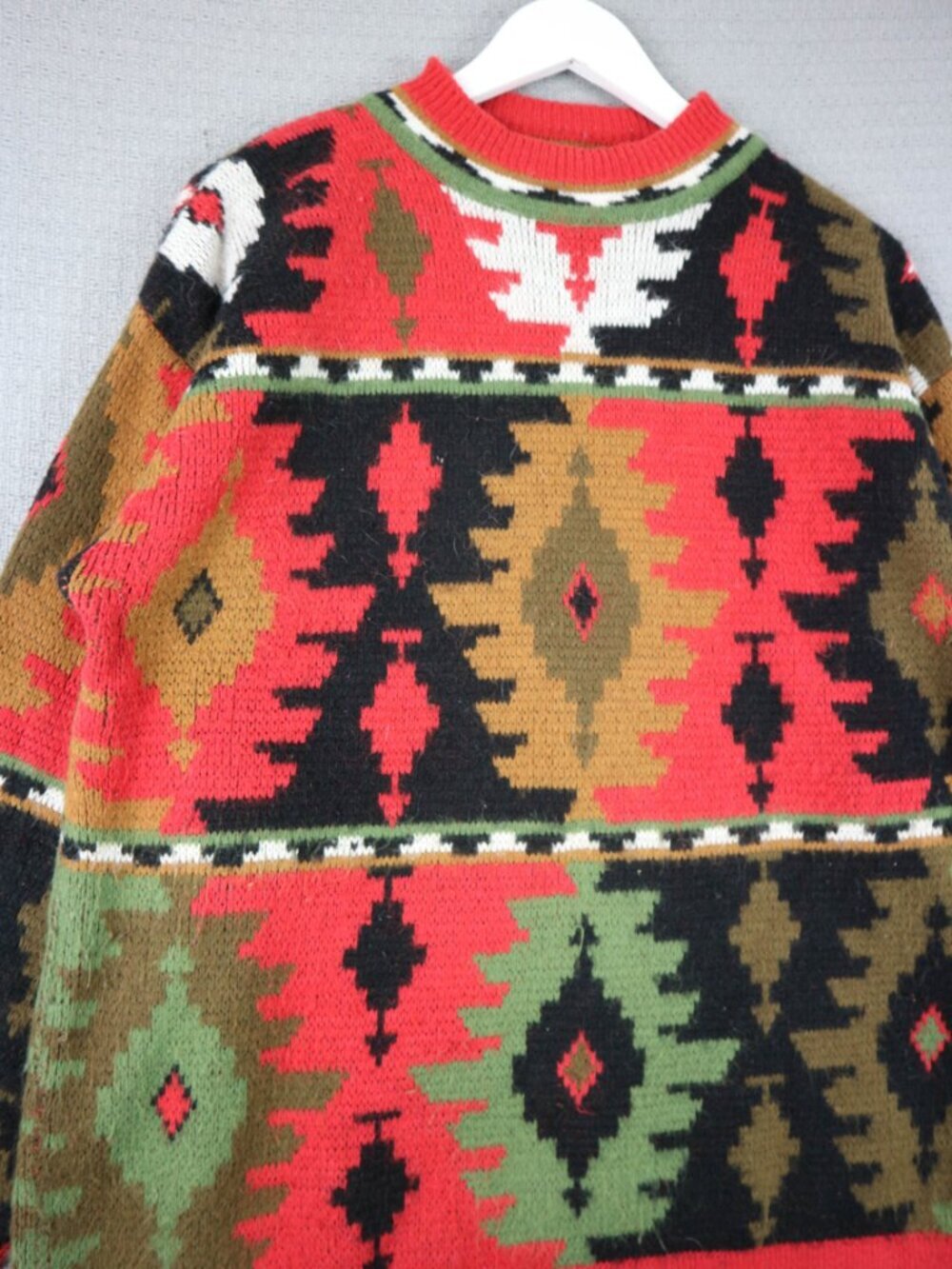 FairSet Aztec Print All Over Design Sweater Vintage Medium - Picture 7 of 8